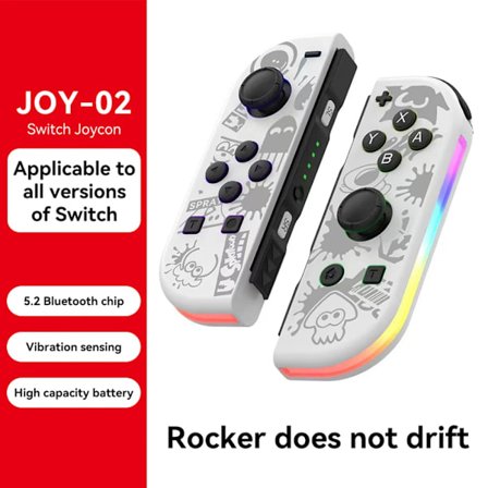 Med RGB-belysning Nintendo Switch JOYCON er kompatibel med original fitness Bluetooth-kontroller NS-spill venstre og høyre små håndtak