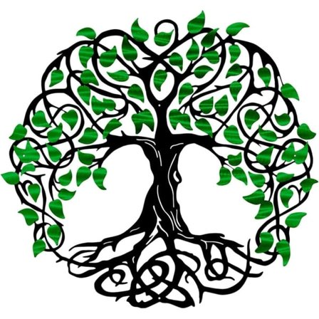 Livets träd väggdekoration i metall, järnkonst dekoration, väggmålningar i metall