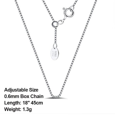 Äkta 925 Sterling Silver Figaro Halsband O-Ring Halskedja Tvinnad Orm Bar Singapore Box Kedja Halsband Dam 1