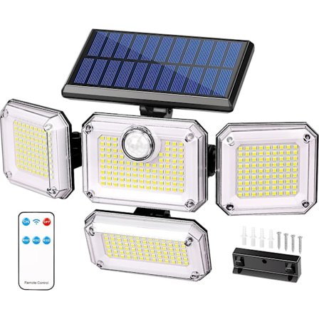 333 lampe split med fjernbetjening sol fire-hoved væglampe menneskekrop induktion gadelampe