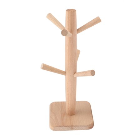 Kaffekopholder af bøgetræ, krusholder, opbevaringsstativ til køkken og hjem