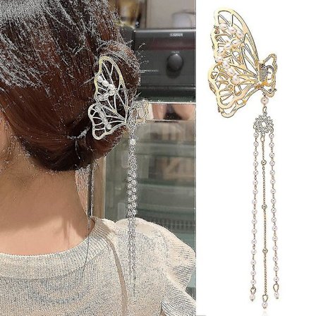 Sommerfugleclips 1 stk. Hårklemme Guldfarvet Hårnål Mode Skridsikre Hårklemmer Sommerfugl Kvast Hårfangst Clip Hårtilbehør