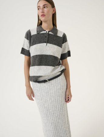 Karen By Simonsen Kbnoabelle Polo Short Sleeve - Grey - XXS