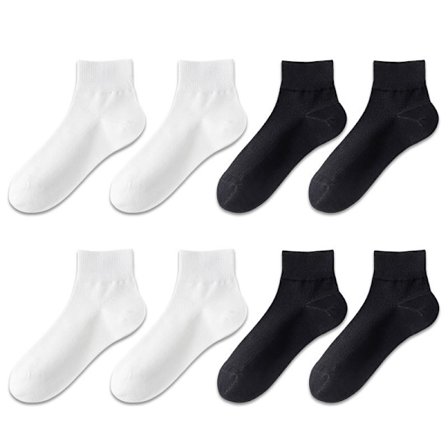 Sömlösa strumpor - 4-pack White+Black