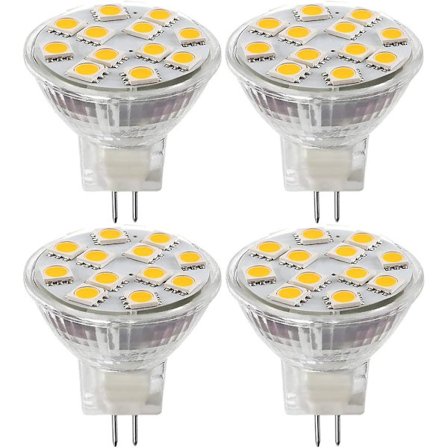 4 kpl Mr11 Gu4.0 LED-lamppuja, 2,2 W (vastaa 20 W halogeenilamppua)