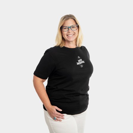 T-shirt She Captain, dritta, nera, XXX-Large