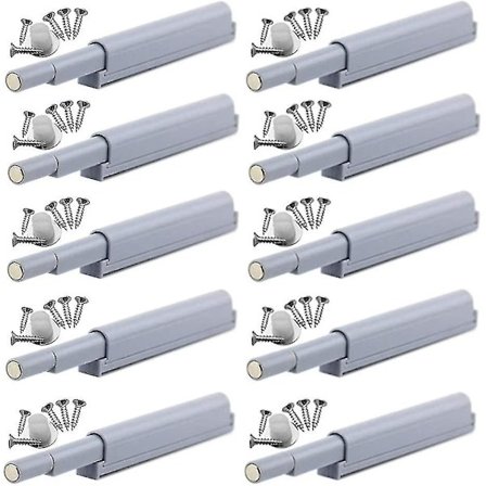 Trykk-åpne magnetiske låser (10 stk, enkel døråpning og -lukking)