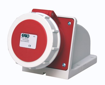 Garo UIV 316-11 S + RU Vägguttag IP67, 4-polig, 16A Röd, 11 h, Anslutningsdon & kablar