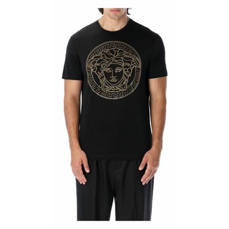 Versace, T-Shirt A77987A201952 Zwart, Heren, Maat:S
