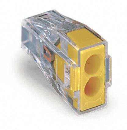 Wago Serie 773-173 - 2-Leiter-Klemme (50 Stück) transparent, Deckel gelb