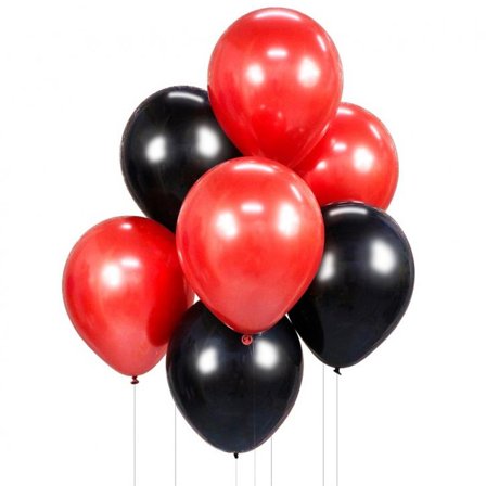 Ballongset Svart & Orange 7-pack