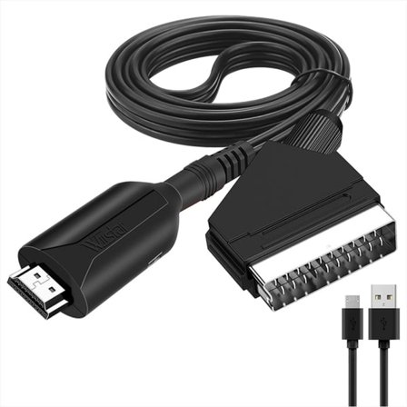 Ny stil HDMI til SCART kabel 1 meter lang direkte forbindelse med sort 1m