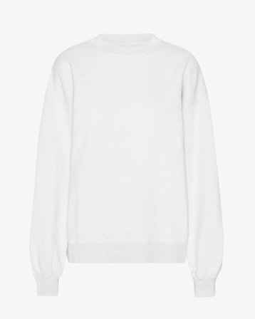 Organic Oversized Crew - Optical White - Female - S