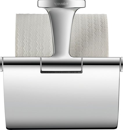 Duravit 0099401000 Toalettpappershållare med lock Krom, Badrum