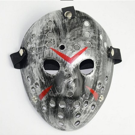 Halloween-fest Jason Voorhees malt hockeymaske