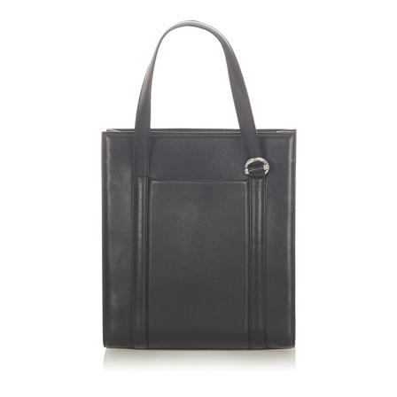 Cartier Vintage Læder taske Sort, Dame Vintage Tasker, Størrelse: ONE Size