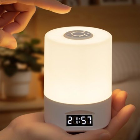 LED-lamppu, yövalo, ladattava valaistus, kolmivärinen muutos, silmien suojaus, makuuhuoneen lamppu, pöytälamppu, sängynlamppu, näyttöaika (valkoinen)