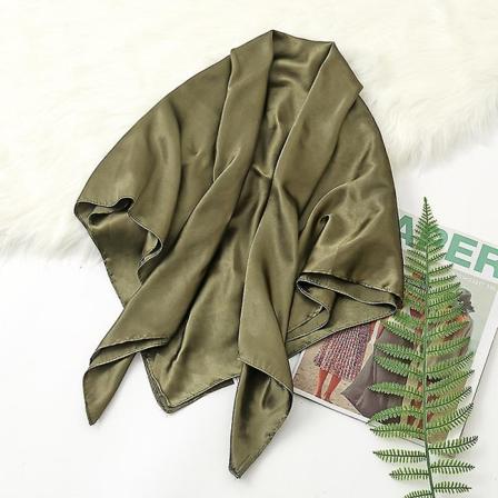 35 tuuman satiinip huivit Vintage Square Huivi Silk Feeling, armygreen