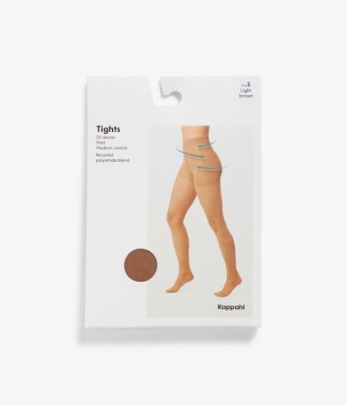 Kappahl | Rajstopy wyszczuplające 20 den Jasnobrązowy S | Jasnobrązowy