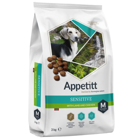 APPETITT - Sensitive Medium Lam 3 kg - Hund - Hundefôr & hundemat - Tørrfôr for hund - ZOO.no