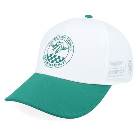 Formula One - Motor Vit adjustable Keps - Aston Martin F1 25 X The Rolling Stones White/Green A-Frame Adjustable @ Hatstore