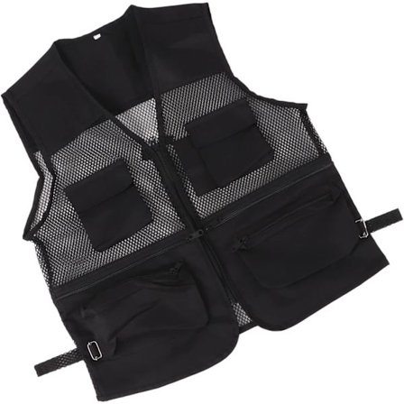 Mesh fiskevest (80 kg), slitesterk og pustende multi-lomme sommer vest for menn til utendørs fiske