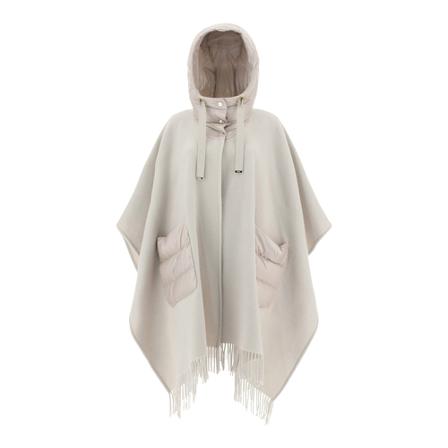 Herno, Wool Cape Her-Gc 00048Dr 33364 1310 Beżowy, Kobieta, Rozmiar: ONE Size