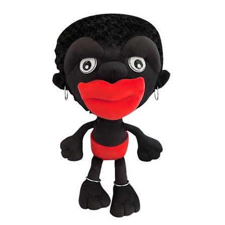 Kreativa par docka skurk svart plysch leksak docka rolig docka barn kudde-4