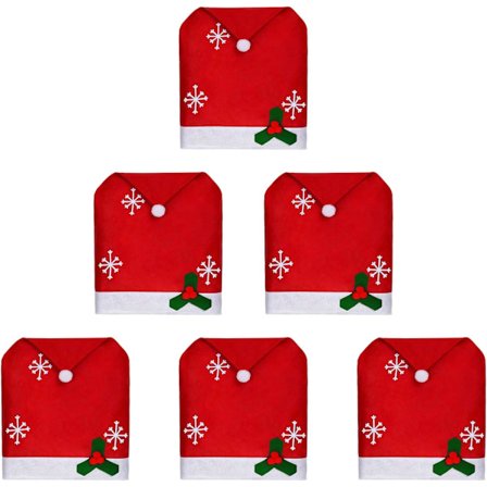 6 Jule Stolebetræk Julemand Hat Stolebetræk Jule Stole Ryg