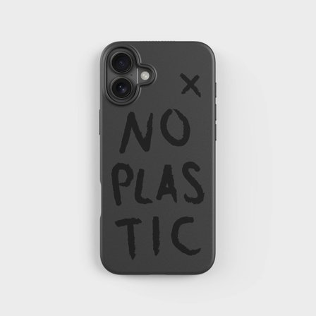 No Plastic iPhone 15 Mobile Case Black, Made from Plants, iPhone 16 Plus