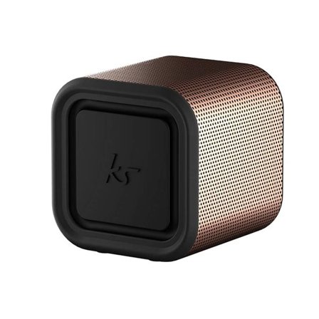 Kitsound Boomcube 15 kannettava Bluetooth-kaiutin, jossa on kaksoisbasso - Rose Gold