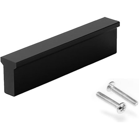 Köksskåpshandtag, matt svart aluminium lådhandtag skåpdörrhandtag