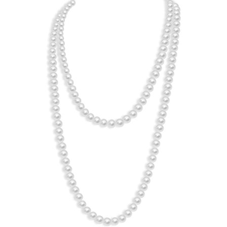 Lange Perlekæder, Kostumesmykker til Lmell Kvinder, Elegant Dame Hvid Kunstig Gave
