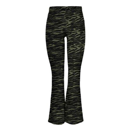 Only Ova flared pants cs jrs kalamata/rebel zebra , Zwart , Dames , Maat: XL
