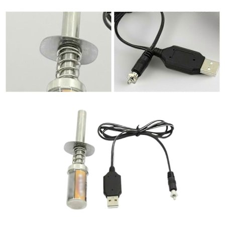 Nitro Glödstiftsstartare med USB-laddare 1800mah Nitro Motor RC Bil NYd2 (FMY)