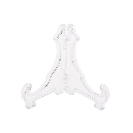 Plastik Display Stativ Staffeli Mønt Medalje Token Badge Holder Samling Hylde