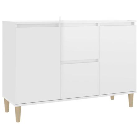 Vidaxl Skänk Vit Högglans 103,5x35x70 Cm Spånskiva Vit