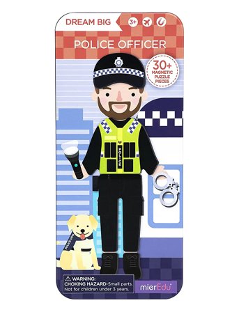 Magnetic Hero Box - Police Officer Patterned MierEdu