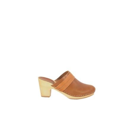 Sessun, Manou leather clogs Pomarańczowy, Kobieta, Rozmiar: 38 EU