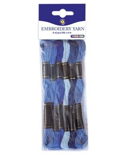 Garn blau sortiert 6 Docken