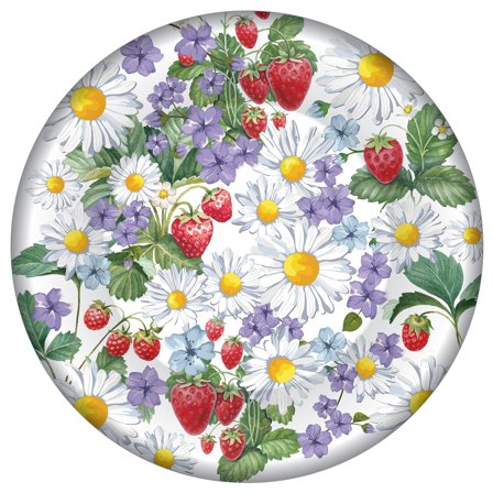 Paptallerkener Blomster/Jordbær 8-pak