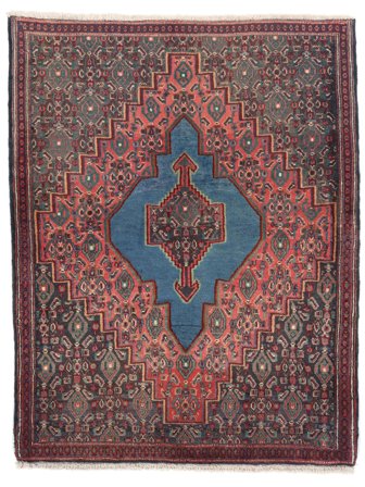 Anudada A Mano Senneh Alfombra 85X107 Persa De Lana Negro/Rojo Oscuro Pequeño