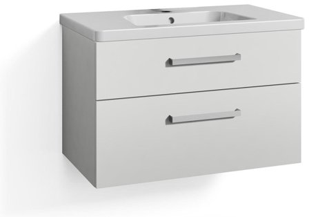 Svedbergs Signum 270380 Tvättställsskåp med tvättställ och lådor 81 cm, Badrum