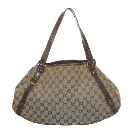 Gucci Vintage, Pre-owned GG Canvas Pelham Tote Bag Bruin, Dames, Maat:ONE Size