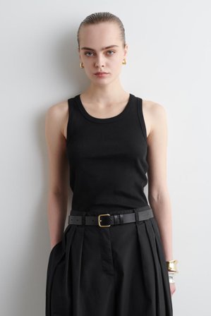 COS Women's Ribbed Tank Top in Black