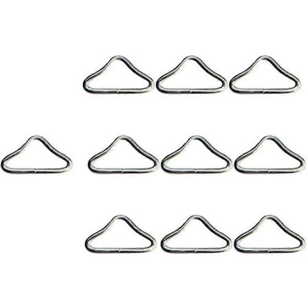 Trampolintillbehör Utomhus Trampolin V-Ring Rostfritt Stål Triangel Ring Spänne Trampolin Studsmatta Tillbehör (20st Silver Vit[D]