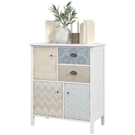 Rootz Shabby Chic skänk - Vintage byrå - Förvaringsskåp - Elegant design - Gott om förvaring - Robust konstruktion - 34D x 68W x 80H cm
