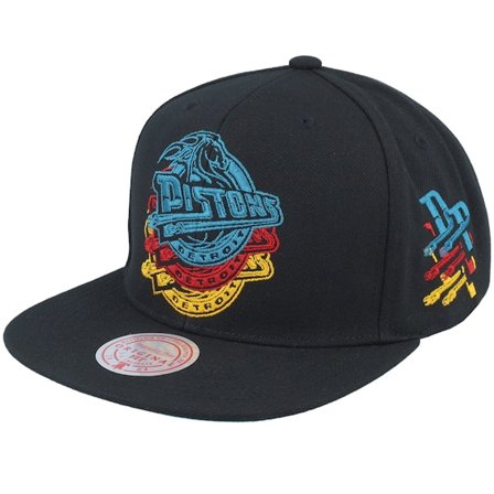 Mitchell & Ness - NBA Preto snapback Boné - Detroit Pistons Drop It Hwc Black Snapback @ Hatstore