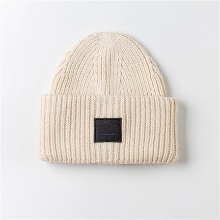 Ny enkel hue til kvinder, varm vinteruldhue, Goros AC hue til kvinder Beige Black Label Beige Black Label