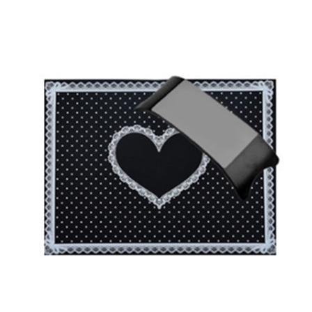 Heart Art Pad Silikon Handhållare Kudde Spets Blomma Bord Mat